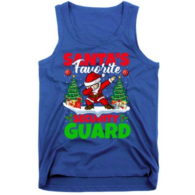 Xmas Dabbing SantaS Favorite Security Guard Christmas Funny Gift Tank Top