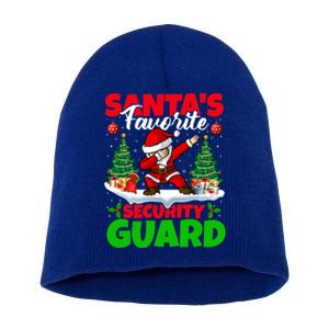 Xmas Dabbing SantaS Favorite Security Guard Christmas Funny Gift Short Acrylic Beanie