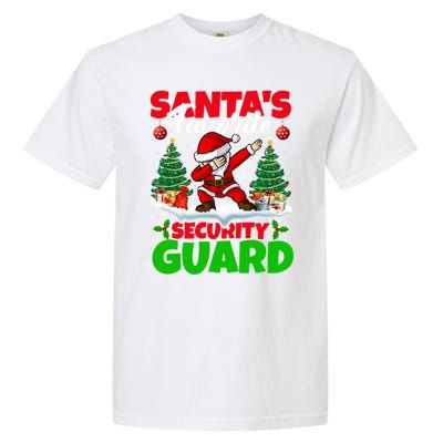 Xmas Dabbing SantaS Favorite Security Guard Christmas Funny Gift Garment-Dyed Heavyweight T-Shirt