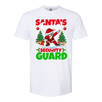 Xmas Dabbing SantaS Favorite Security Guard Christmas Funny Gift Softstyle CVC T-Shirt