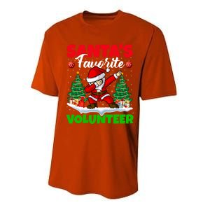 Xmas Dabbing SantaS Favorite Volunteer Christmas Gift Performance Sprint T-Shirt