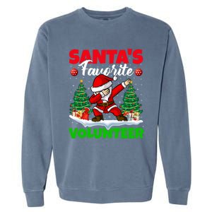 Xmas Dabbing SantaS Favorite Volunteer Christmas Gift Garment-Dyed Sweatshirt