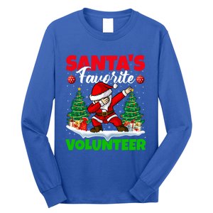 Xmas Dabbing SantaS Favorite Volunteer Christmas Gift Long Sleeve Shirt