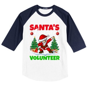 Xmas Dabbing SantaS Favorite Volunteer Christmas Gift Baseball Sleeve Shirt