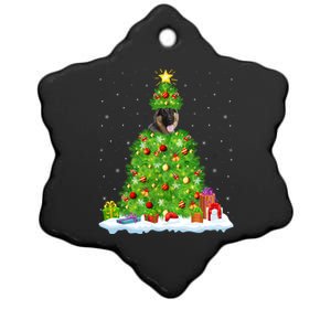 Xmas Decorations Santa Ger Shepherd Dog Christmas Tree Great Gift Ceramic Star Ornament