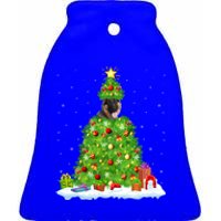 Xmas Decorations Santa Ger Shepherd Dog Christmas Tree Great Gift Ceramic Bell Ornament