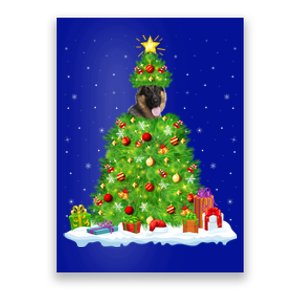 Xmas Decorations Santa Ger Shepherd Dog Christmas Tree Great Gift Poster