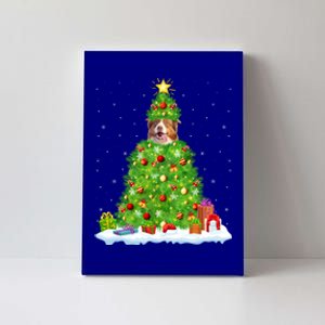 Xmas Decoration Santa Australian Shepherd Dog Christmas Tree Cute Gift Canvas