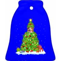 Xmas Decoration Santa Australian Shepherd Dog Christmas Tree Cute Gift Ceramic Bell Ornament