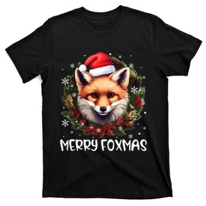 Xmas Decoration Santa Fox Christmas Funny Merry Foxmas T-Shirt