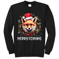 Xmas Decoration Santa Fox Christmas Funny Merry Foxmas Tall Sweatshirt