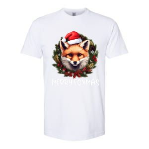 Xmas Decoration Santa Fox Christmas Funny Merry Foxmas Softstyle CVC T-Shirt