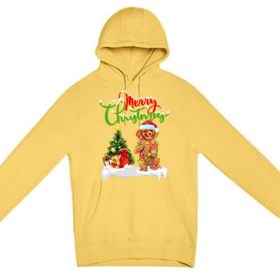 Xmas Decorations Santa Toy Poodle Dog Christmas Funny Gift Premium Pullover Hoodie