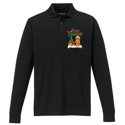 Xmas Decorations Santa Toy Poodle Dog Christmas Funny Gift Performance Long Sleeve Polo