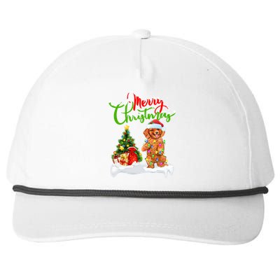 Xmas Decorations Santa Toy Poodle Dog Christmas Funny Gift Snapback Five-Panel Rope Hat