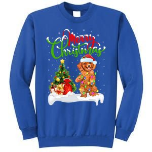 Xmas Decorations Santa Toy Poodle Dog Christmas Funny Gift Sweatshirt