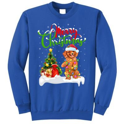 Xmas Decorations Santa Toy Poodle Dog Christmas Funny Gift Sweatshirt