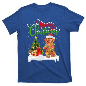 Xmas Decorations Santa Toy Poodle Dog Christmas Funny Gift T-Shirt