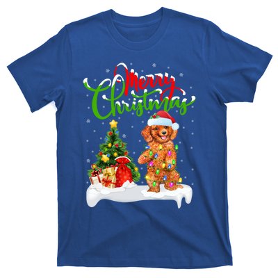 Xmas Decorations Santa Toy Poodle Dog Christmas Funny Gift T-Shirt