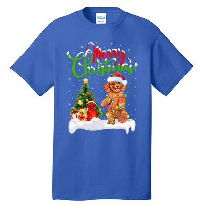 Xmas Decorations Santa Toy Poodle Dog Christmas Funny Gift Tall T-Shirt