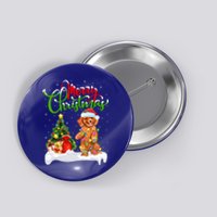 Xmas Decorations Santa Toy Poodle Dog Christmas Funny Gift Button