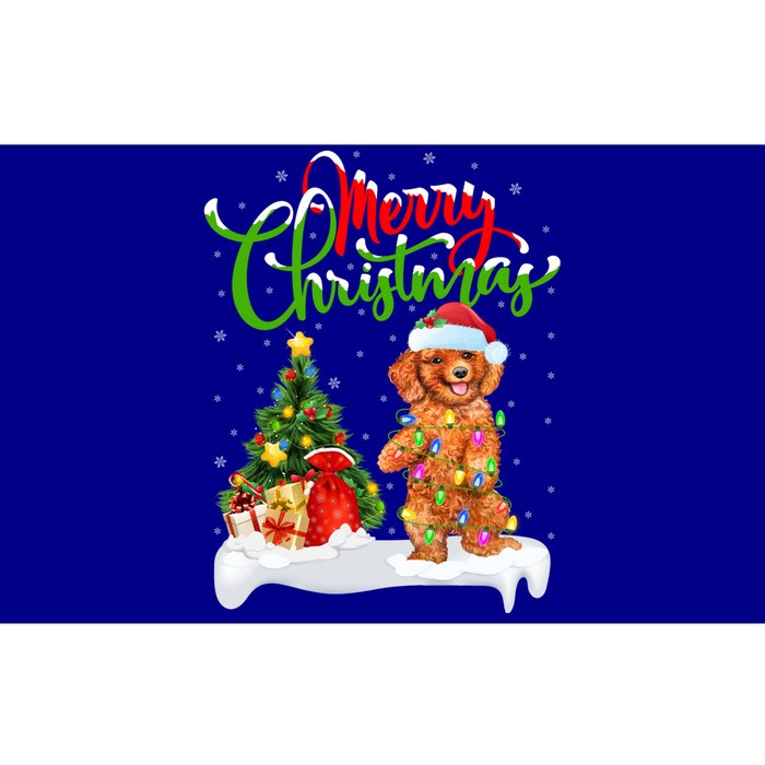 Xmas Decorations Santa Toy Poodle Dog Christmas Funny Gift Bumper Sticker