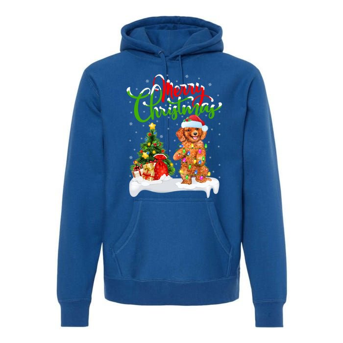 Xmas Decorations Santa Toy Poodle Dog Christmas Funny Gift Premium Hoodie