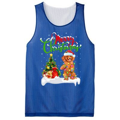 Xmas Decorations Santa Toy Poodle Dog Christmas Funny Gift Mesh Reversible Basketball Jersey Tank