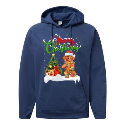 Xmas Decorations Santa Toy Poodle Dog Christmas Funny Gift Performance Fleece Hoodie