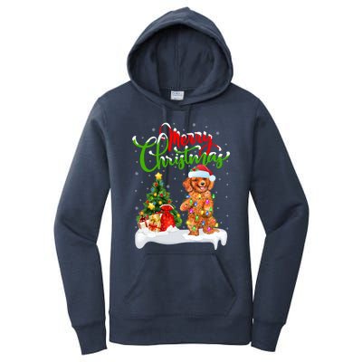 Xmas Decorations Santa Toy Poodle Dog Christmas Funny Gift Women's Pullover Hoodie