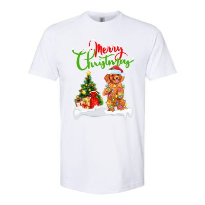 Xmas Decorations Santa Toy Poodle Dog Christmas Funny Gift Softstyle CVC T-Shirt