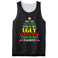 Xmas Due To Inflation This Is My Christmas Ugly Sweaters Mesh Reversible Basketball Jersey Tank