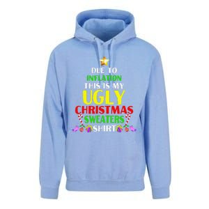 Xmas Due To Inflation This Is My Christmas Ugly Sweaters Unisex Surf Hoodie