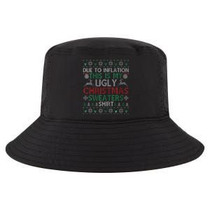 Xmas Due To Inflation This Is My Christmas Ugly Sweaters Cool Comfort Performance Bucket Hat