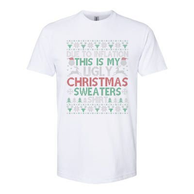 Xmas Due To Inflation This Is My Christmas Ugly Sweaters Softstyle CVC T-Shirt