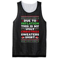 Xmas Due To Inflation This Is My Christmas Ugly Sweaters Mesh Reversible Basketball Jersey Tank