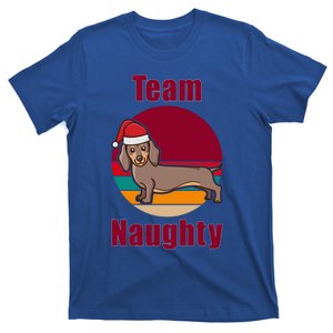 Xmas Doxie Team Naughty List Funny Santa Dachshund Christmas Gift T-Shirt