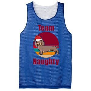 Xmas Doxie Team Naughty List Funny Santa Dachshund Christmas Gift Mesh Reversible Basketball Jersey Tank