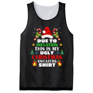 Xmas Due To Inflation This Is My Christmas Ugly Sweaters Mesh Reversible Basketball Jersey Tank