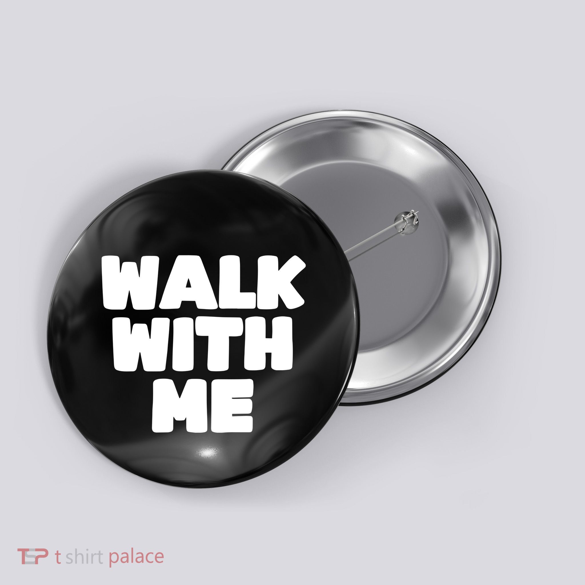 Xaviaer Durousseau Wearing Walk With Me Smoothie Button