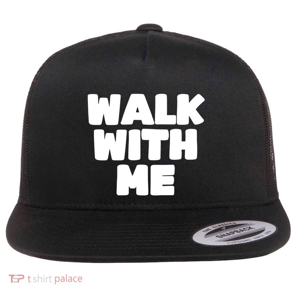 Xaviaer Durousseau Wearing Walk With Me Smoothie Flatbill Hat
