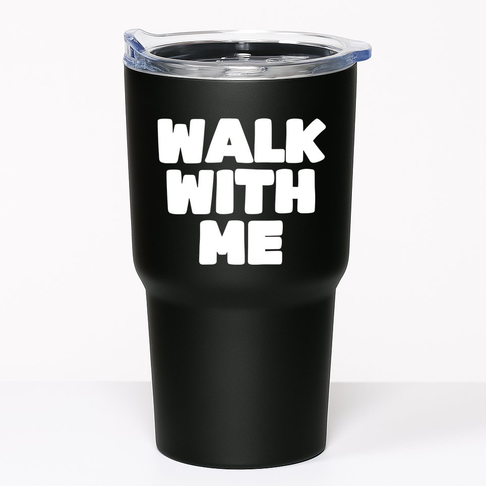 Xaviaer Durousseau Wearing Walk With Me Smoothie Tumbler