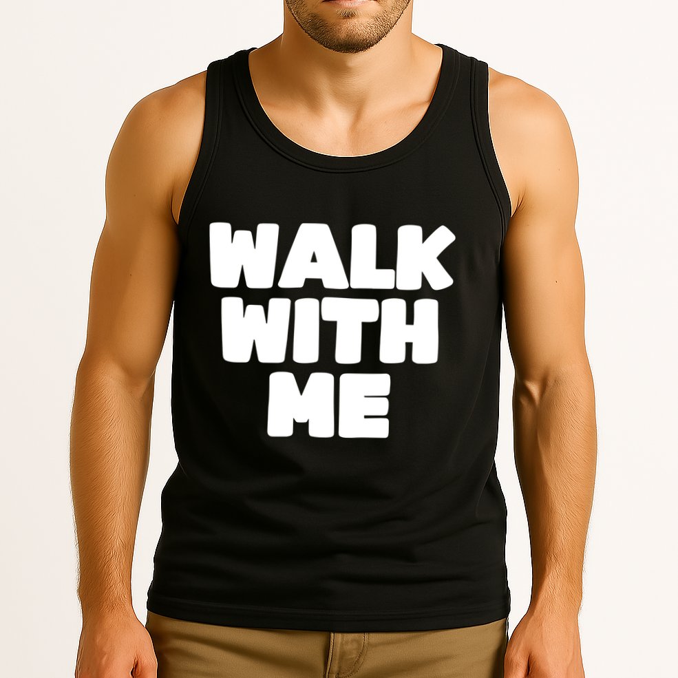 Xaviaer Durousseau Wearing Walk With Me Smoothie Tank Top