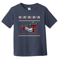 Xmas Dachshund With Scarf Dashing Through The Snow Toddler T-Shirt