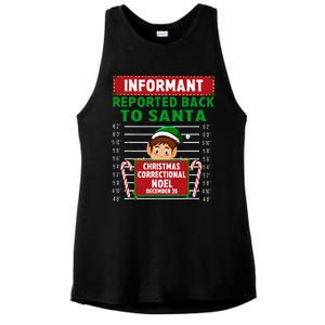 Xmas Elf Reported Back To Santa North Pole Correctional Ladies PosiCharge Tri-Blend Wicking Tank