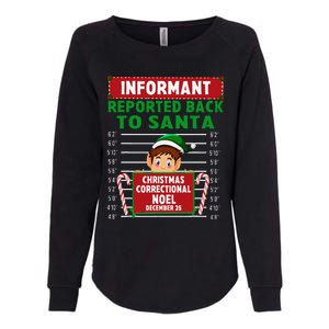 Xmas Elf Reported Back To Santa North Pole Correctional Womens California Wash Sweatshirt