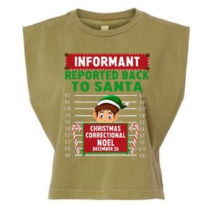 Xmas Elf Reported Back To Santa North Pole Correctional Garment-Dyed Women's Muscle Tee