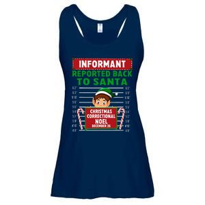 Xmas Elf Reported Back To Santa North Pole Correctional Ladies Essential Flowy Tank