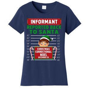 Xmas Elf Reported Back To Santa North Pole Correctional Women's T-Shirt