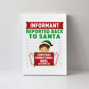 Xmas Elf Reported Back To Santa North Pole Correctional Canvas